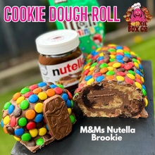 Load image into Gallery viewer, M&amp;Ms Nutella Cookie Dough Log Slice
