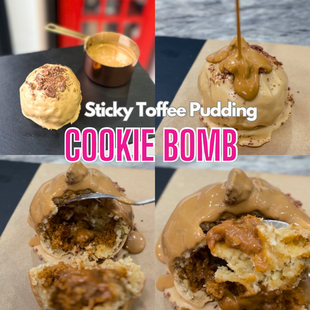 Sticky Toffee Pudding Cookie Dough Bomb