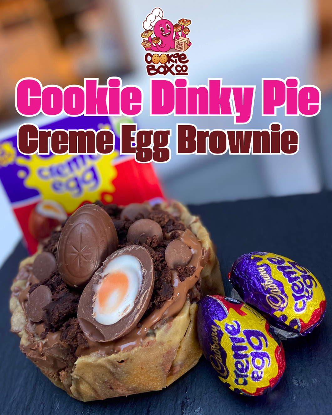 Creme Egg Brownie - Dinky Pie