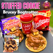 Load image into Gallery viewer, Brucey Bogtrotter Stuffed Cookie
