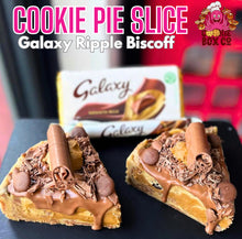 Load image into Gallery viewer, Galaxy Ripple Biscoff Cookie Dough Pie Slice
