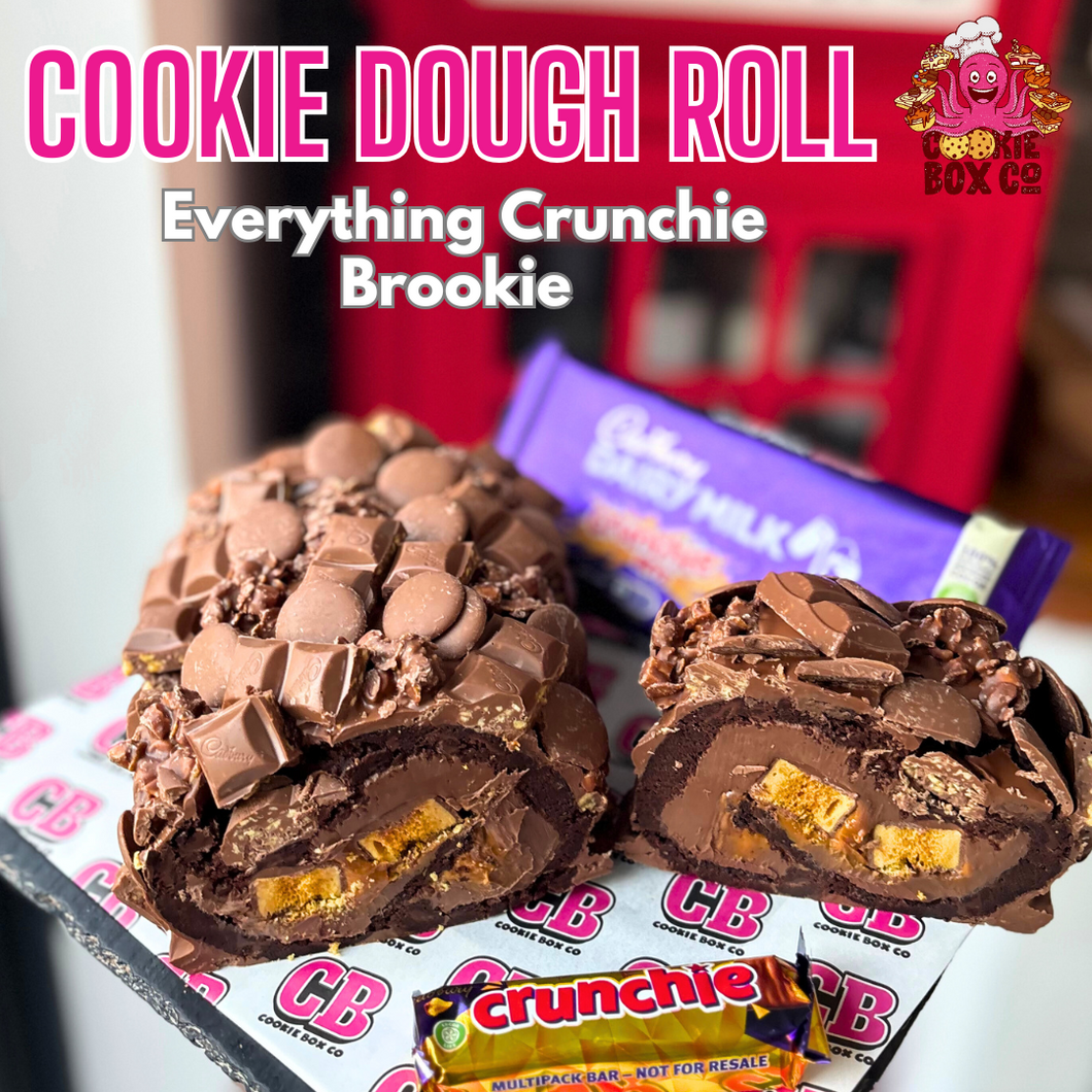 Everything Crunchie Cookie Dough Log giant Slice