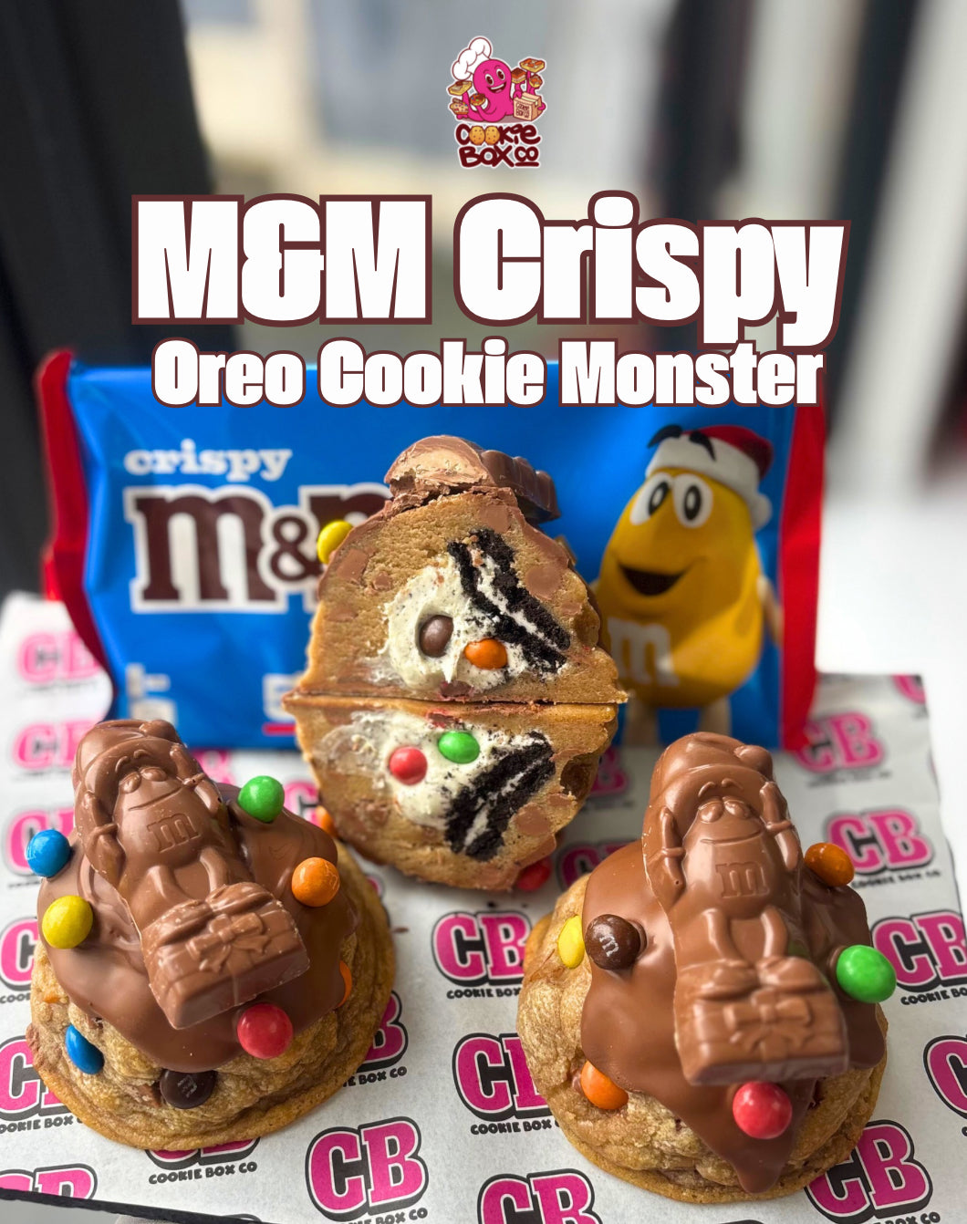 M&M Crispy Oreo Stuffed Cookie