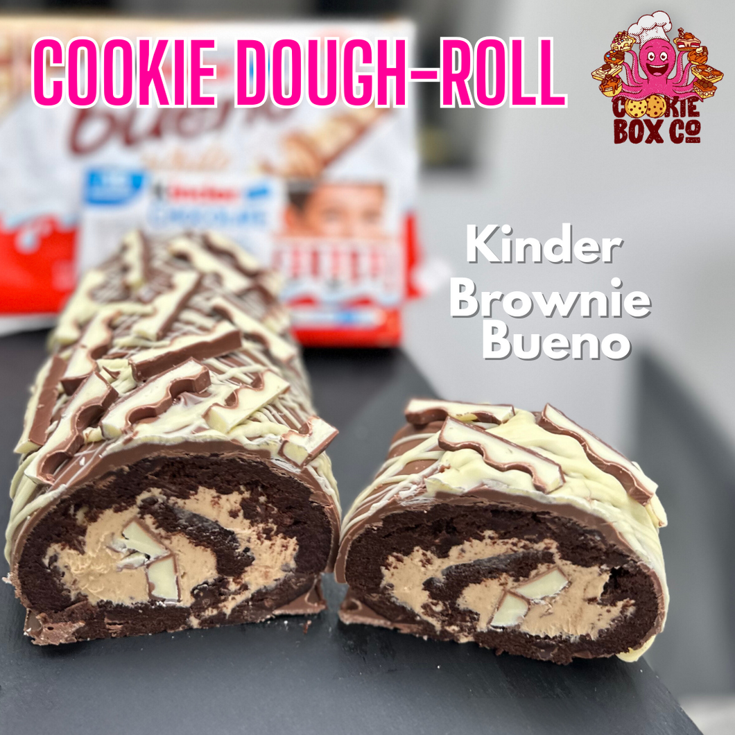 Kinder Brownie Bueno Cookie Dough Log