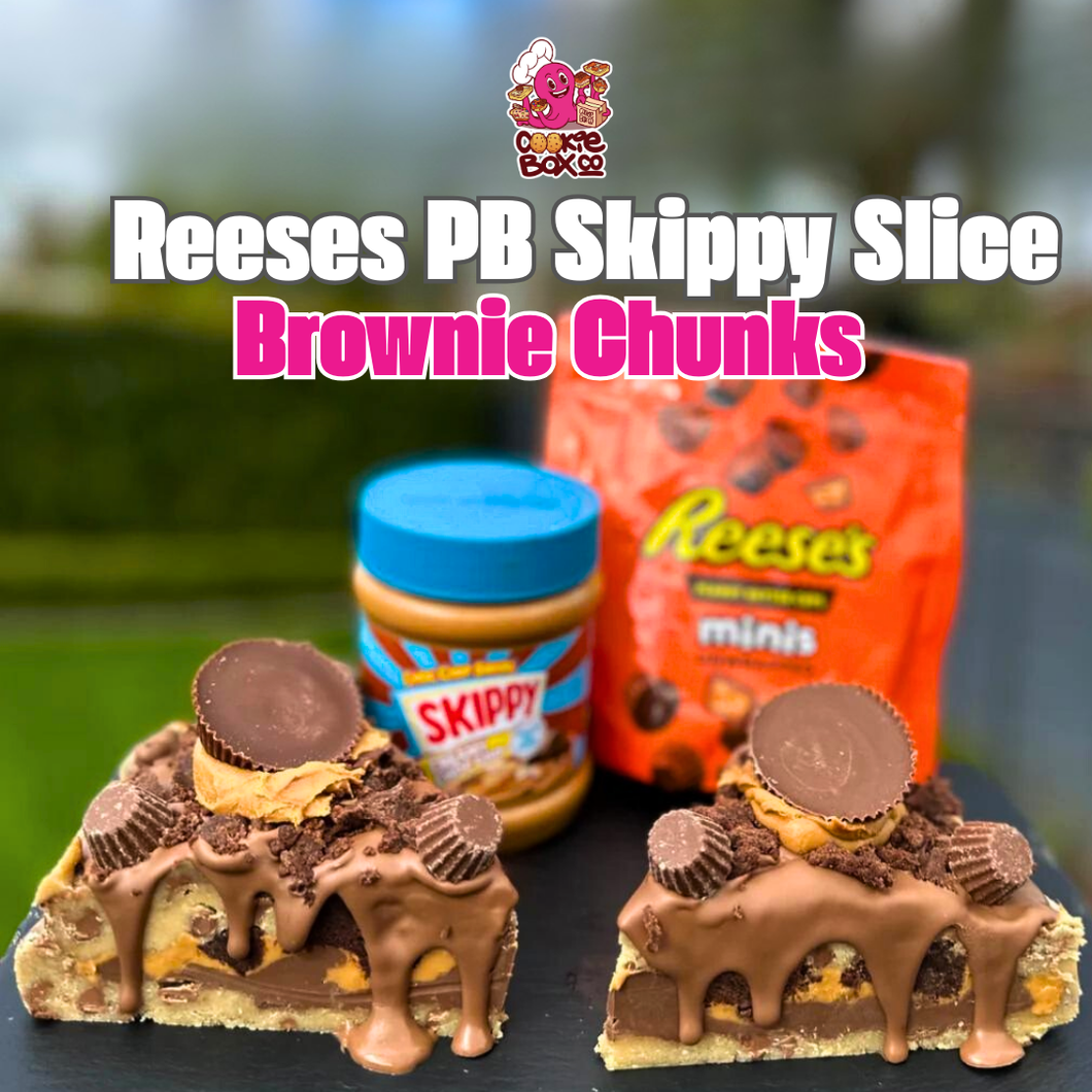 Reeses Skippy PB Brownie Cookie Pie