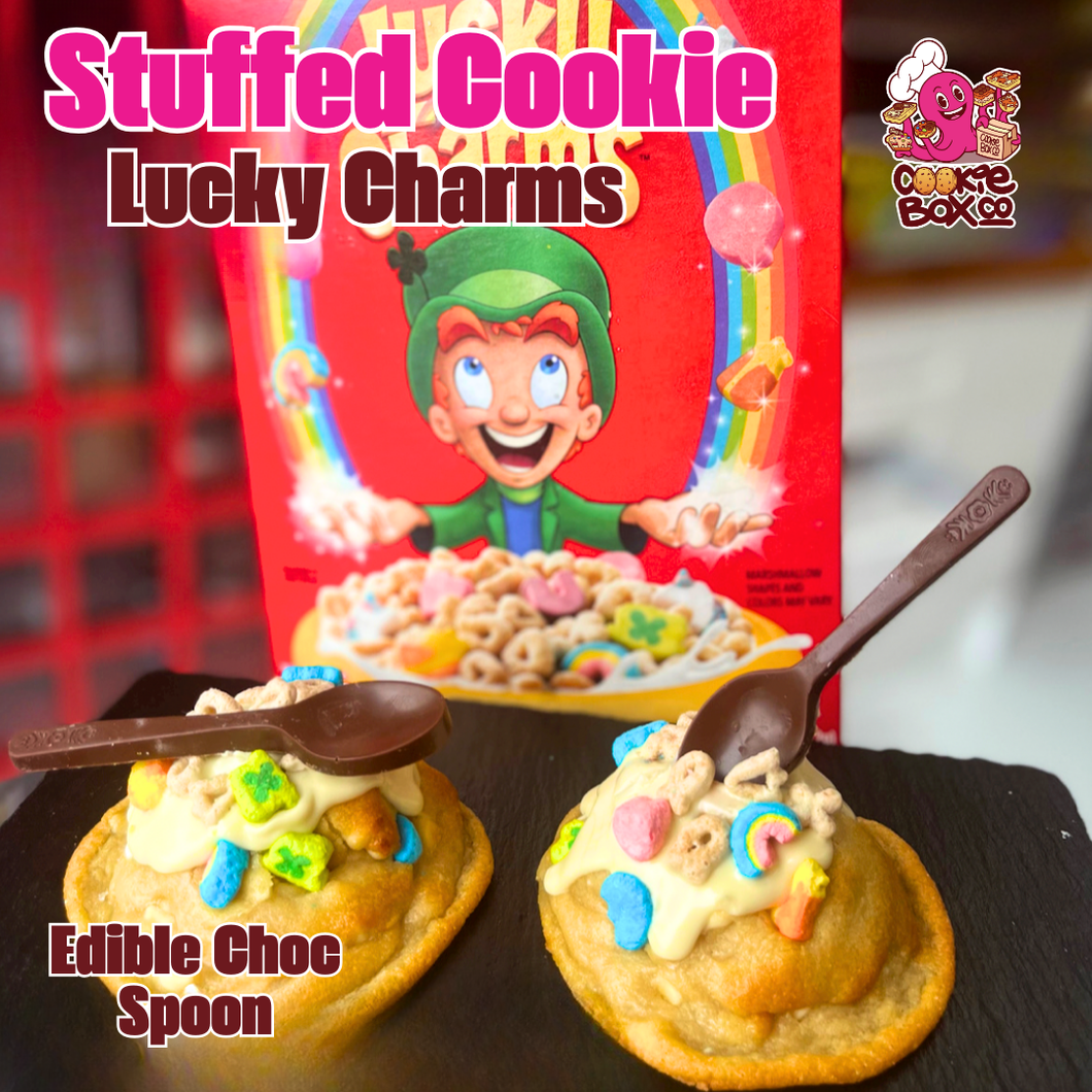 Lucky Charms Stuffed Cookie and Edible Spoon