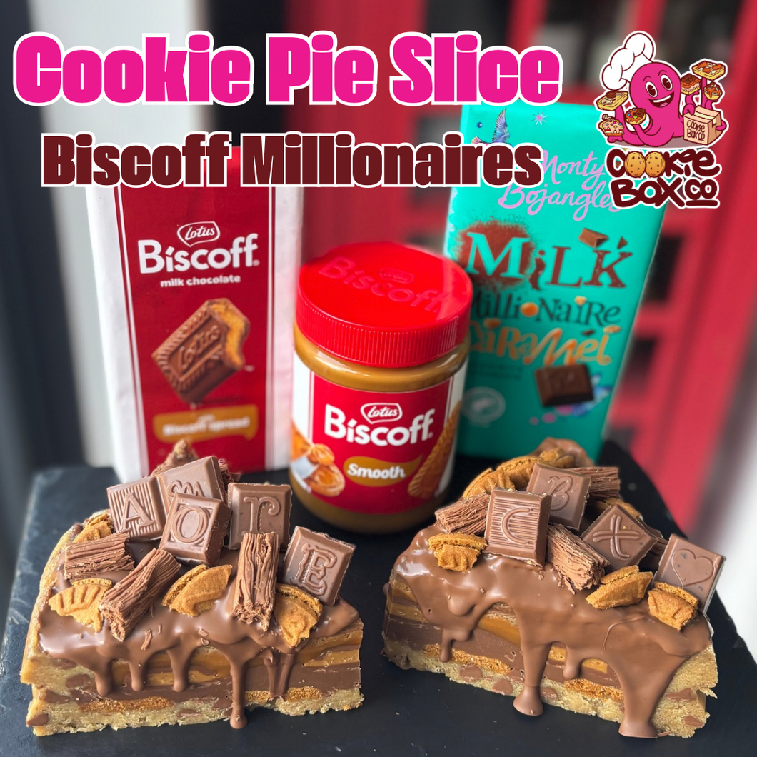 Biscoff Millionaires Cookie Pie Slice