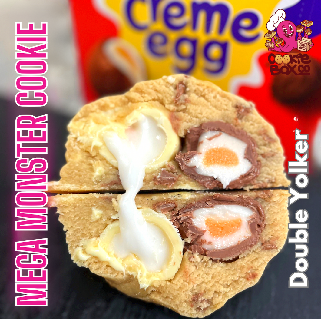 Double Trouble Creme Egg Stuffed Cookie