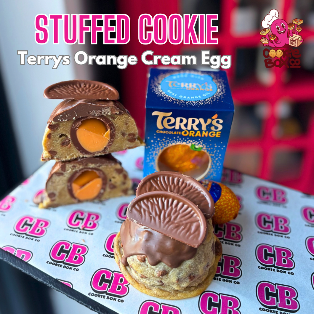Terrys Orange Crème Egg stuffed cookie 🍪