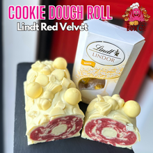 Load image into Gallery viewer, Lindt Red Velvet Cookie Dough Roll (slice)
