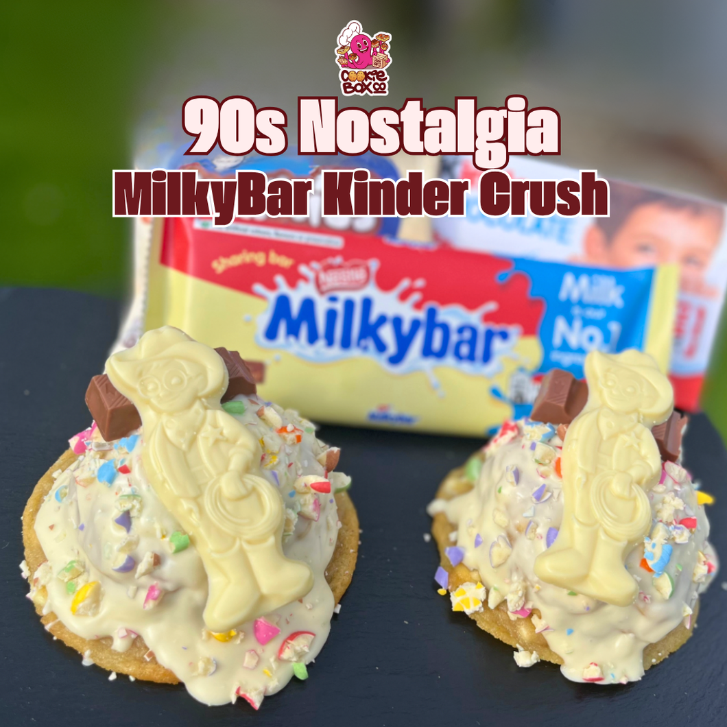 90s Nostalgia - MilkyBar, Smarties Kinder Maxi Stuffed Cookie