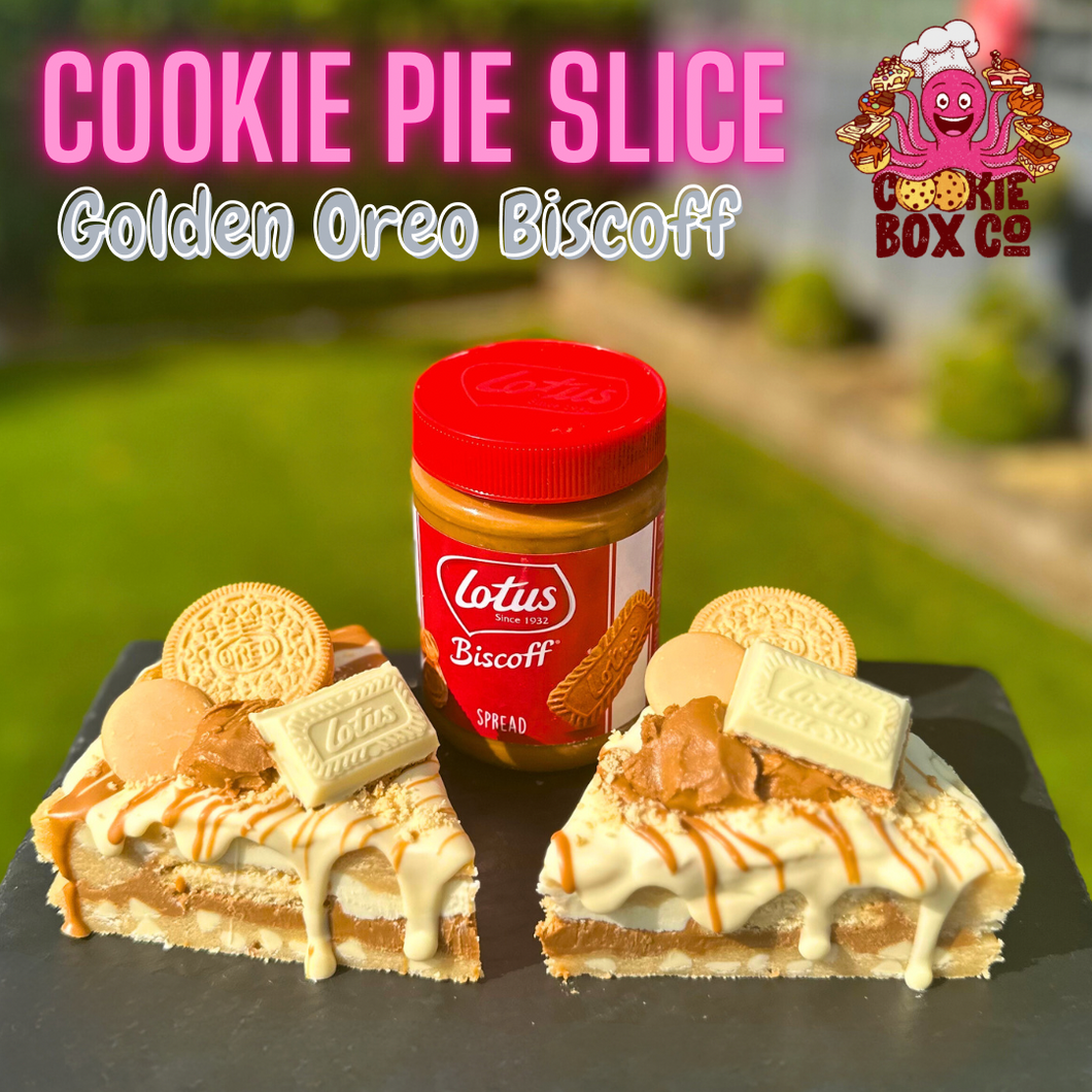 Golden Oreo Biscoff Cookie Pie Slice x2