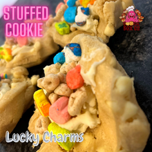 Load image into Gallery viewer, Lucky Charms Stuffed Cookie and Edible Spoon
