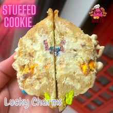 Load image into Gallery viewer, Lucky Charms Stuffed Cookie and Edible Spoon
