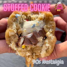 Load image into Gallery viewer, 90s Nostalgia - MilkyBar, Smarties Kinder Maxi Stuffed Cookie
