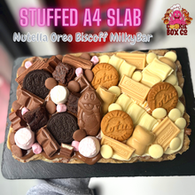Load image into Gallery viewer, Oreo Nutella MilkyBar Biscoff A4 Stuffed Slab
