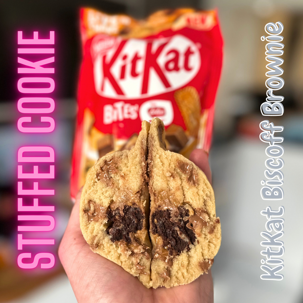 KitKat Biscoff Brownie Stuffed Cookie