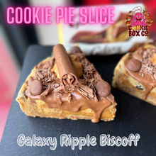 Load image into Gallery viewer, Galaxy Ripple Biscoff Cookie Dough Pie Slice
