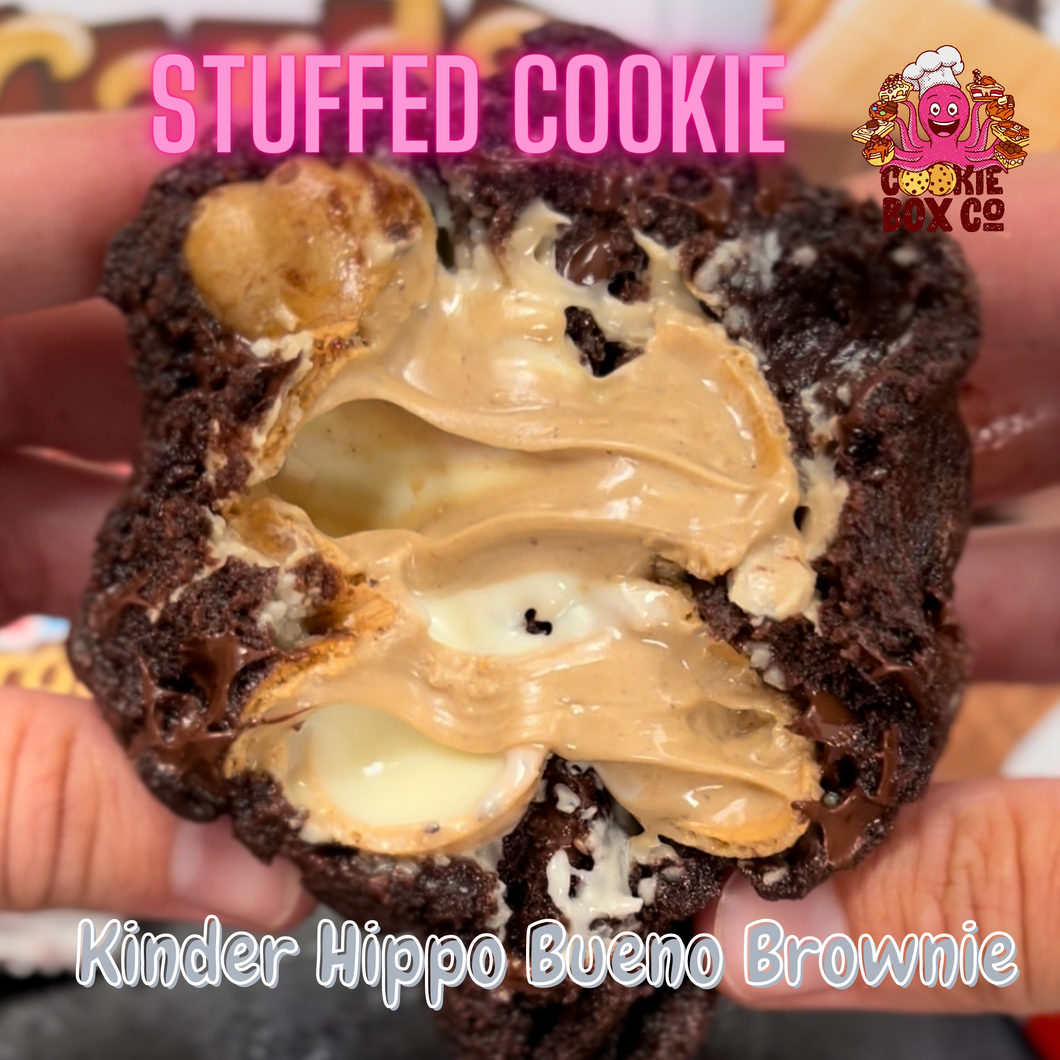 Brownie Hippo Kinder Bueno Stuffed Cookie