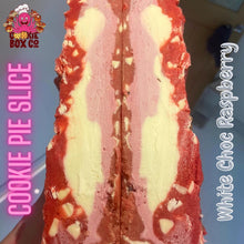 Load image into Gallery viewer, White Choc Raspberry Cookie Pie Slice (Squashies)

