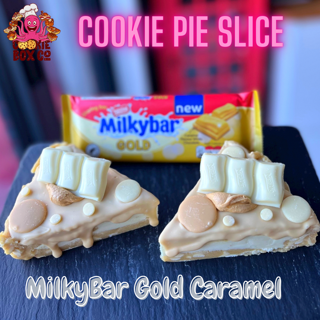 Golden MilkyBar Cookie Pie Slice